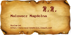 Malovecz Magdolna névjegykártya