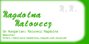 magdolna malovecz business card